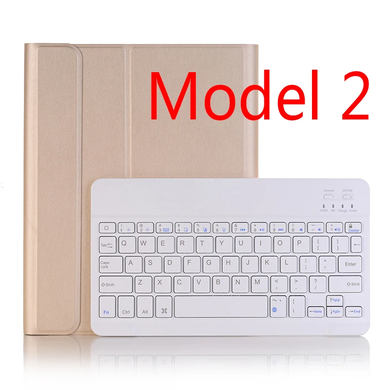 Шикарный чехол для планшета 9,7 ''для iPad Pro Air 1 Air 2 чехол Funda Съемная bluetooth-клавиатура Кожаная подставка+ карандаш держатель - Цвет: Gold 2