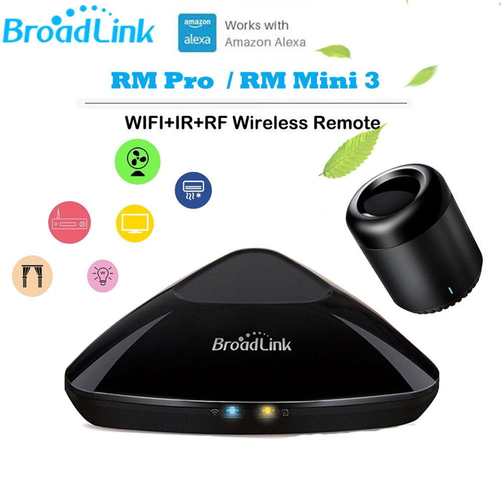 

Broadlink Original RMPro+ Mini 3 WiFi+IR+RF Remote Control work with Alexa Google Home IFTTT Smart Home Automation 315/433Mhz