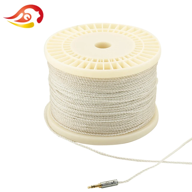 

QYFANG Flexible 1.2m 4 Core Earphone Upgrade Cable 4 Drives Headphone Detachable Cord Soft PVC Wire Silver Plated Copper Line