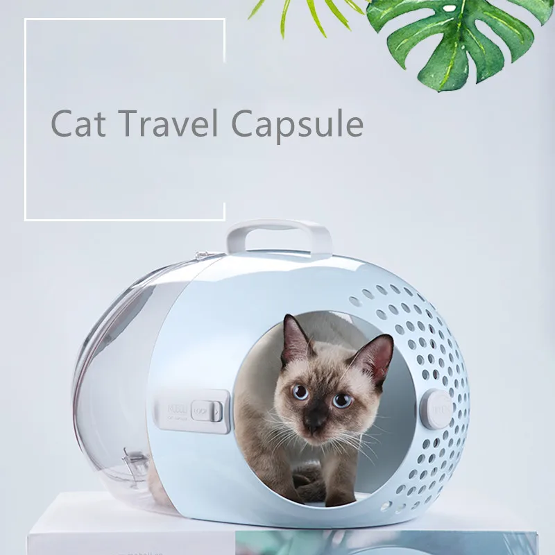 Travel Capsule Cat Carrier Cat Capsule Out of Bag Mobile Cats Nest Breathable Transparent Pet Bag for Dog Rabbit Pet Rat