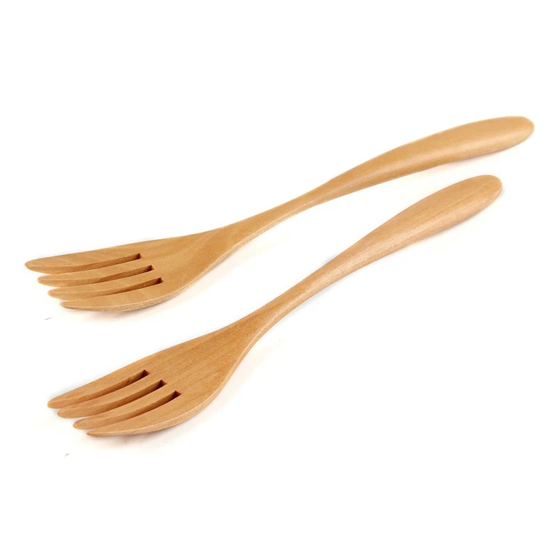 10pcs/lot High Quality Wooden Fruit Forks Japanese Style Environmental