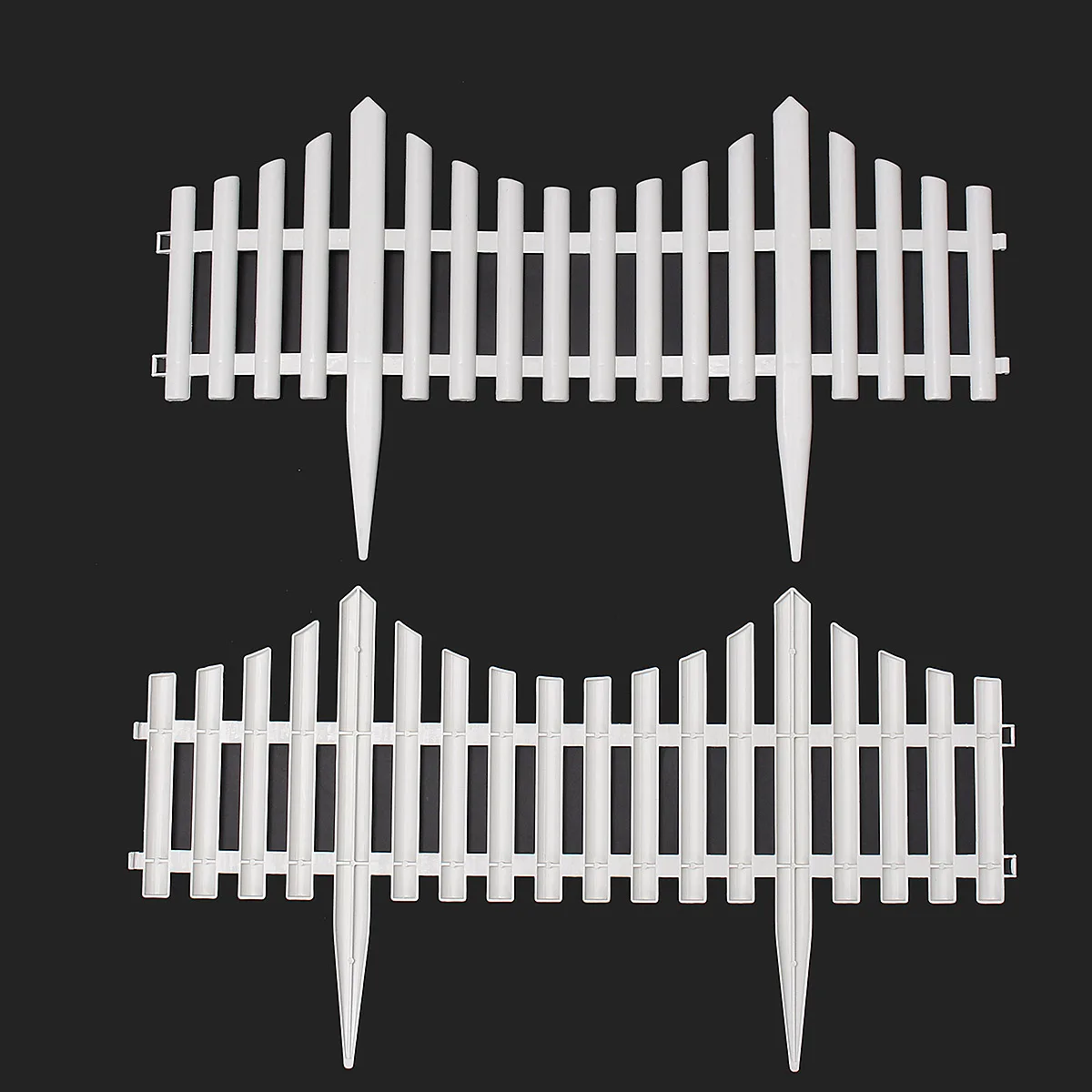 

24Pcs 610x330mm Plastic Garden Border Fencing Fence Pannels Outdoor Landscape Decor Edging Yard Easy Install Insert Ground Type