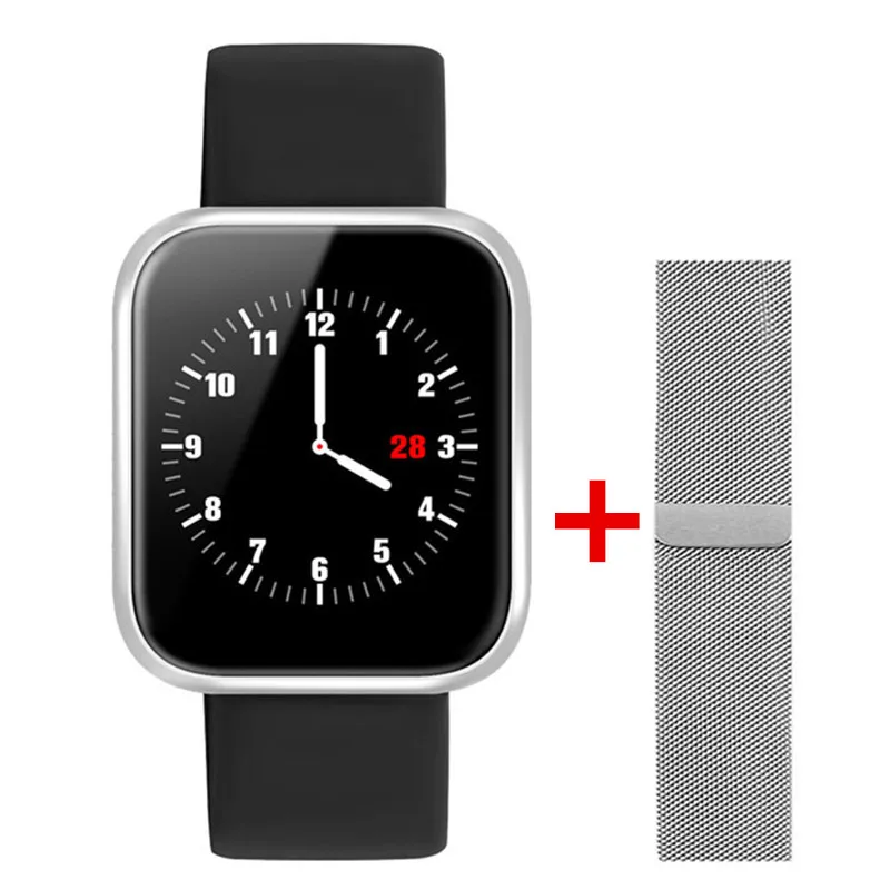 Женские IP68 Водонепроницаемые Смарт-часы P70 P68 Bluetooth 4,0 Смарт-часы для Apple IPhone LG монитор сердечного ритма фитнес-трекер - Цвет: Серебристый