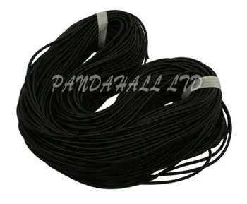 

About30m/1000g Round Synthetic Solid Rubber Beading Cord Black No Hole About 5mm in diameter,