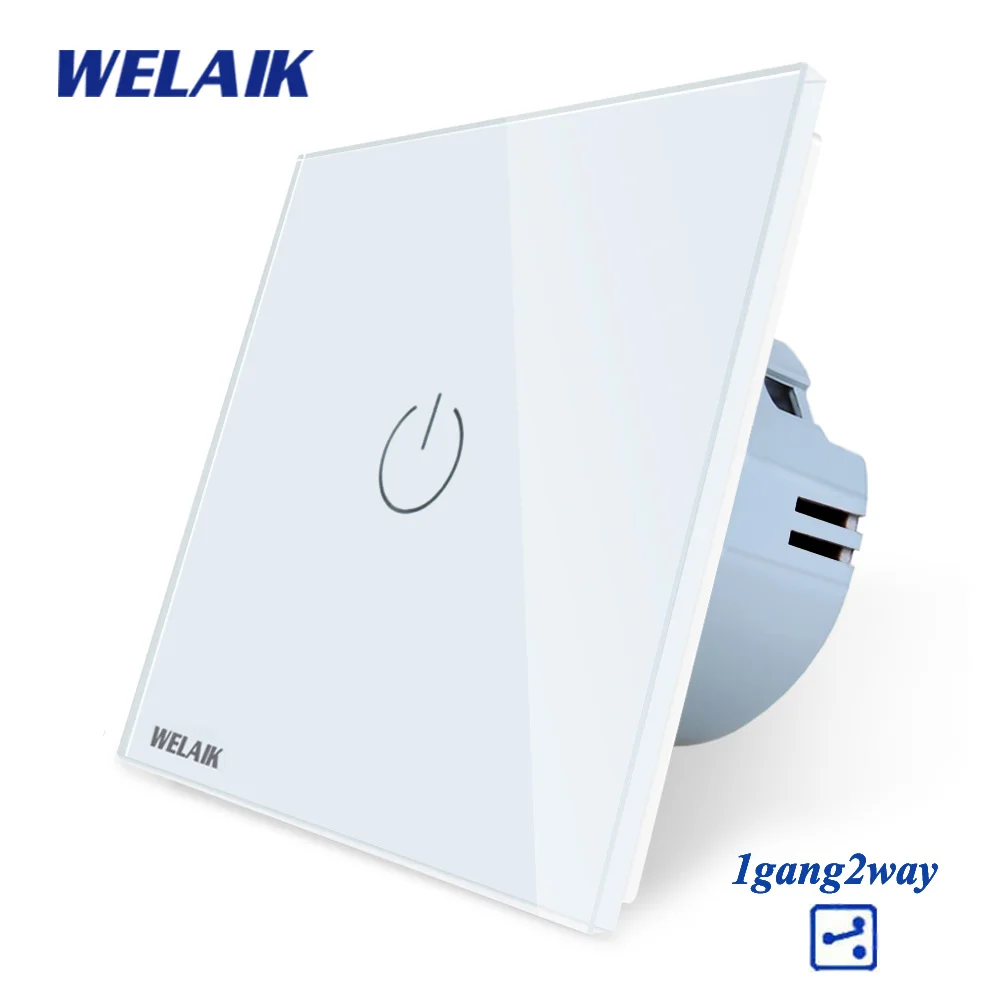  WELAIK EU 1gang2way Stairs Touch-Switch Crystal-Glass-Panel-Switch-Wall-Switch Smart-Intelligent Li - 32770775614