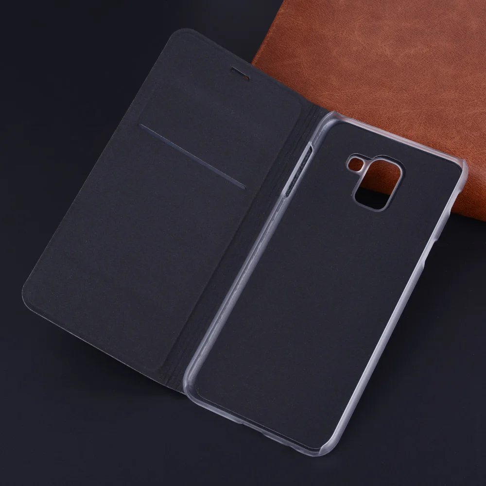 Чехол книжка 360 для Samsung Galaxy J6 2018 SM J600 J600F кожаный чехол бумажник телефона