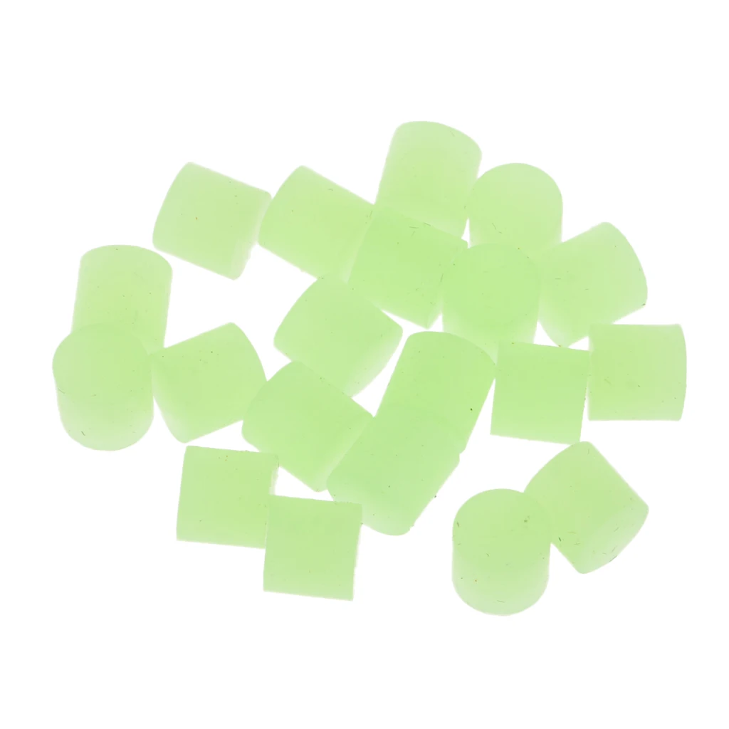 20Pcs/Pack Soft Silicone Fishing Beads Rig Luminous Fishing Floating Stopper Semi-Circular Beads Fishing Float Accessories