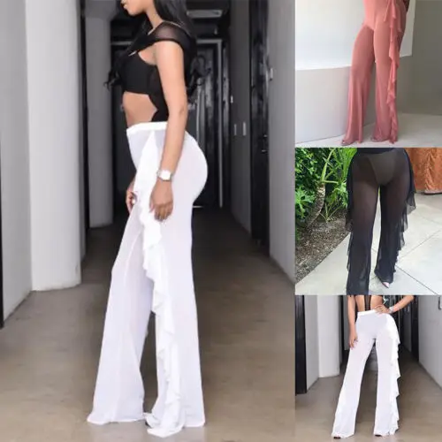 

Women Beach Mesh Sheer Bikini Swimwear Bathing Suit Pants Trousers Summer Costume S-XXL Three Color