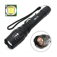 Powerful CREE XML T6 Flashlight LED Torch Zoomable LED Flashlight Bike Linternas Led recargable 8000 lumenes 2×18650 Battery