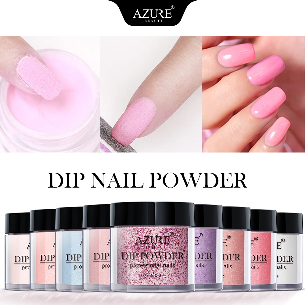 Azure Beauty новый порошок для ногтей натуральный сухой легко наносится на ногти