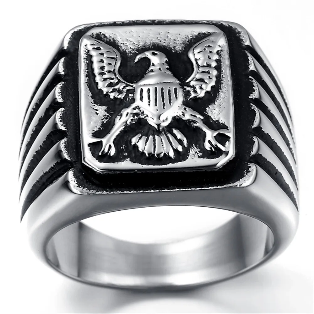 Buy Mens Stainless Steel Ring, Vintage, Eagle KR2041