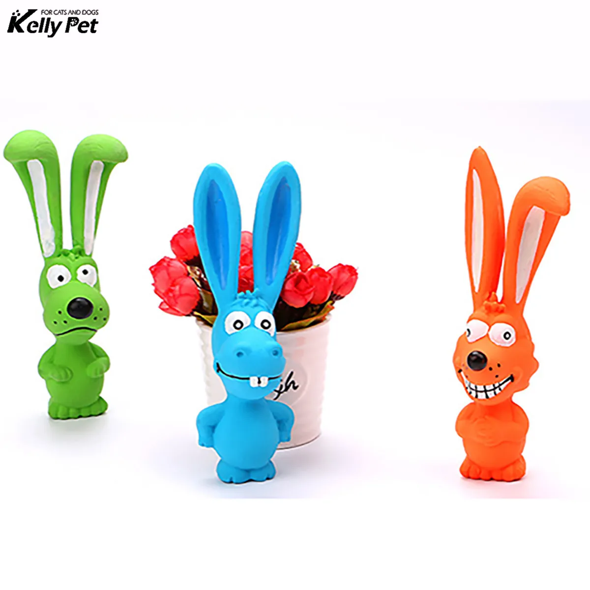

Hot Cute Toy for Pet Dogs Puppy Screaming Rubber Rabbit Toy Latex Squeaker Chew Training Tools Pet Products Pets Toys