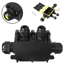 Распределительная коробка IP68 Водонепроницаемая УФ Защита от солнечных лучей для улицы 4 пути пластиковая электрическая распределительная коробка чехол Защита кабеля провода соединитель