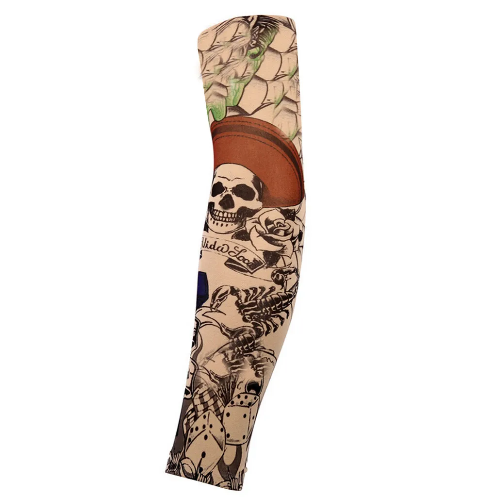 8 шт. татуировки рукава рука грелка унисекс УФ Защита открытый солнцезащитный крем временные фальшивые татуировки рука рукав грелка аксессуары