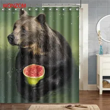 WONZOM Bear Polyester Fabric Dog Shower Curtain Beetle Bathroom Decor Waterproof Animal Cortina De Bano With 12 Hooks Gift 2017 WONZOM Bear Polyester Fabric Dog Shower Curtain Beetle Bathroom Decor Waterproof Animal Cortina De Bano With 12 Hooks Gift 2017