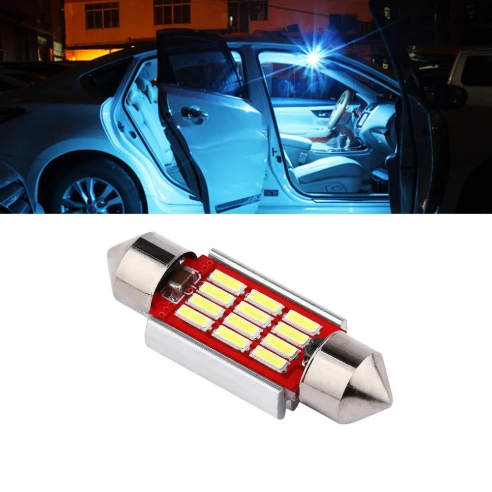 4014 12SMD Heat Radiation Car Interior LED Lights Lamp Auto Map Roof