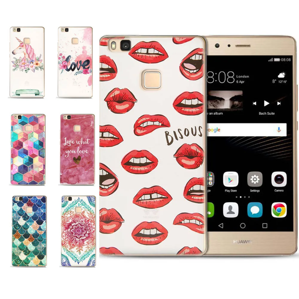 MLCRIYG мягкий чехол для телефона Huawei P9 Lite/P8 Lite/P10Lite красочный из ТПУ с цветочным
