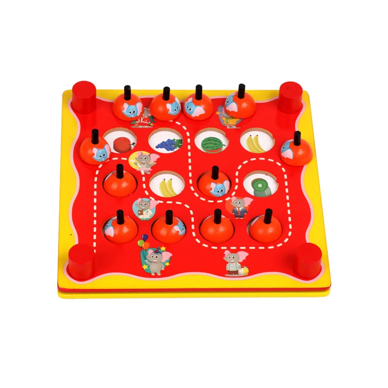 elephant chess Монтессори Деревянные игры сопряжение головоломки игрушки для детей Медведь памяти шахматы Oyuncak Oyuncaklar Brinquedo Brinquedos Juguetes - Цвет: elephant chess