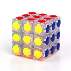 Eva2king прозрачный магический куб 3x3x3 Скорость головоломка куб игры в горошек Форма Cubos Magicos Профессиональный игра-головоломка игрушки