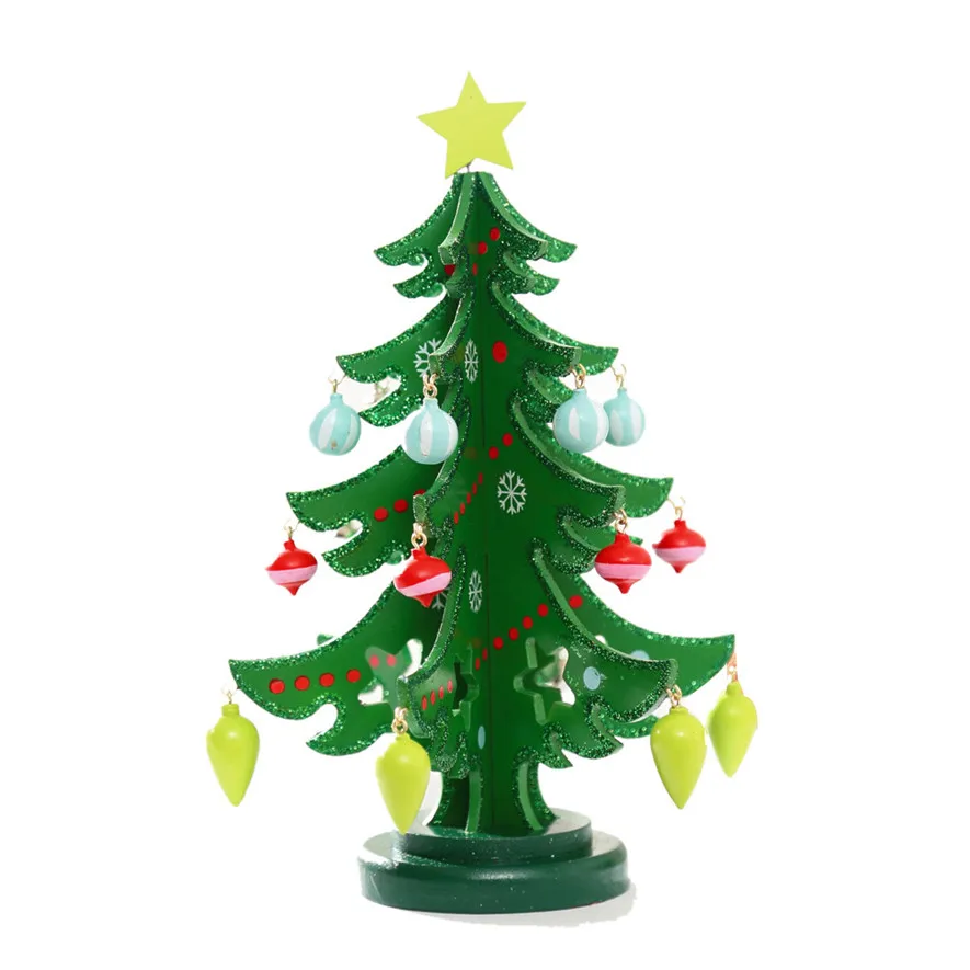 3D деревянная сборка новогодняя елка, для дома украшения спальни подарки DIY* natal navidad Рождество* 23 Горячая Распродажа