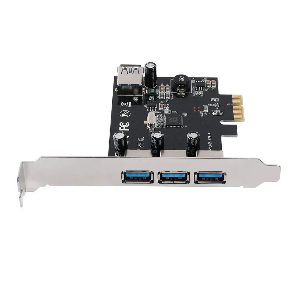 USB 3,0 PCIe карты расширения PCI-e до 4 Порты USB адаптер PCI Express контроллер USB хаб для оконные рамы настольный ПК с автономным питанием