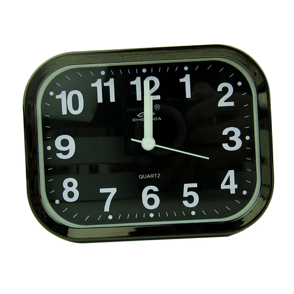 Modern Multi Shaped Portable Desk Clock Alarm Clock Quartz Gold Frame Decor Home Office Study
