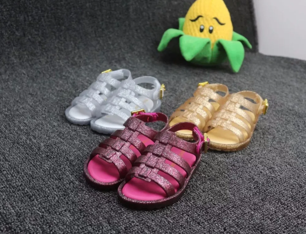 Mini Melissa/бразильские римские сандалии; сандалии для мальчиков и девочек; прозрачная обувь; сандалии; детская обувь; римская Мелисса; полая дышащая обувь