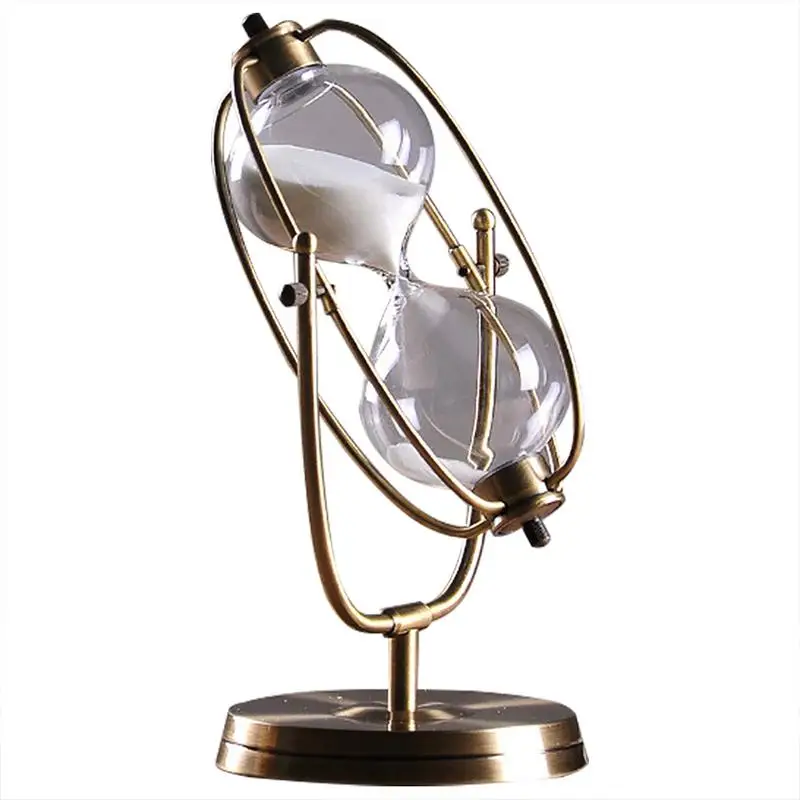 Beste Innovatieve Europese Stijl Rotary 60 Minuten Zandloper Timer Desktop Zand Klok Timers Home Decoratie Gift