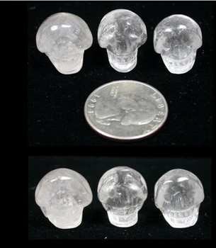 

SUIRONG---402+++ White 6pc Sized QUARTZ Crystal Skull