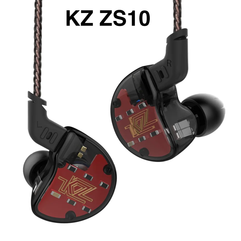 

PAPRI KZ ZS10 Earphone 4BA+1DD HIFI In Ear DJ Monito Running Sport Earphone Newest Headset Earbuds Monitor With Microphone