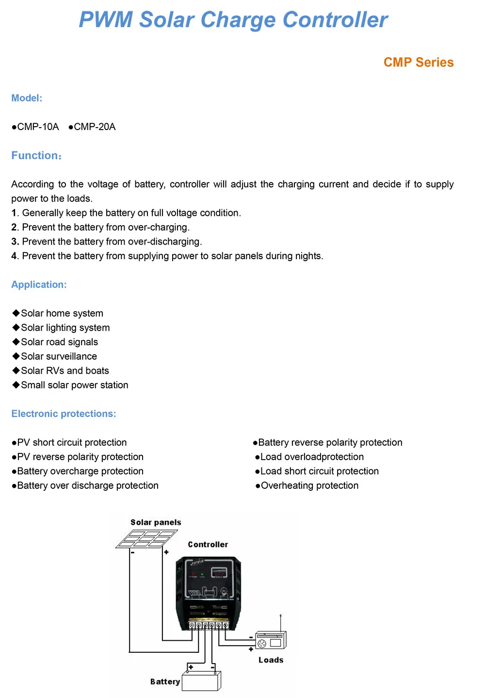 BSV20A CMP12 12 V 24 V 20A 10A панели солнечных батарей Батарея Контроллер заряда 50 W 100 W 200 W PWM Батарея регуляторы зарядного устройства