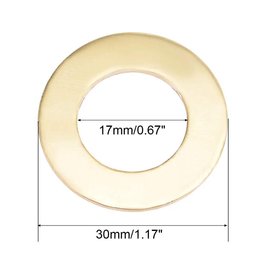 Uxcell 20 шт. 17x30x2/18,5x33x3 мм медь плоские шайбы для болты используется для распределения нагрузок резьбовые винты равномерно Аппаратные средства