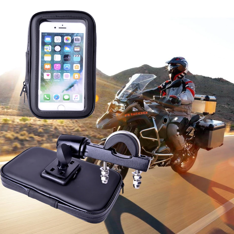 imágenes para Motocicleta Soporte Para Teléfono Montaje Soporte Del Teléfono Soporte para iPhone7 5S 6 Plus GPS Sostenedor de la Bici con Impermeable Bolsa soporte movil moto imágenes para Motocicleta Soporte Para Teléfono Montaje Soporte Del Teléfono Soporte para iPhone7 5S 6 Plus GPS Sostenedor de la Bici con Impermeable Bolsa soporte movil moto