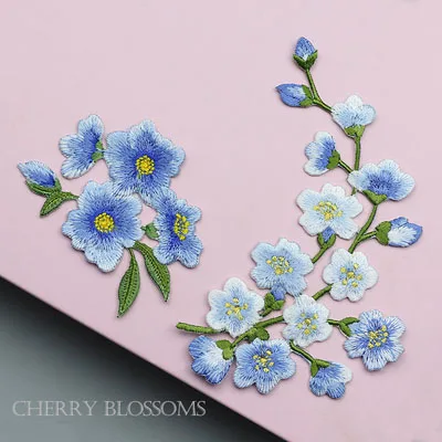 7 Colors Plum Blossom Flower Embroidery Applique Patch,dress Applique