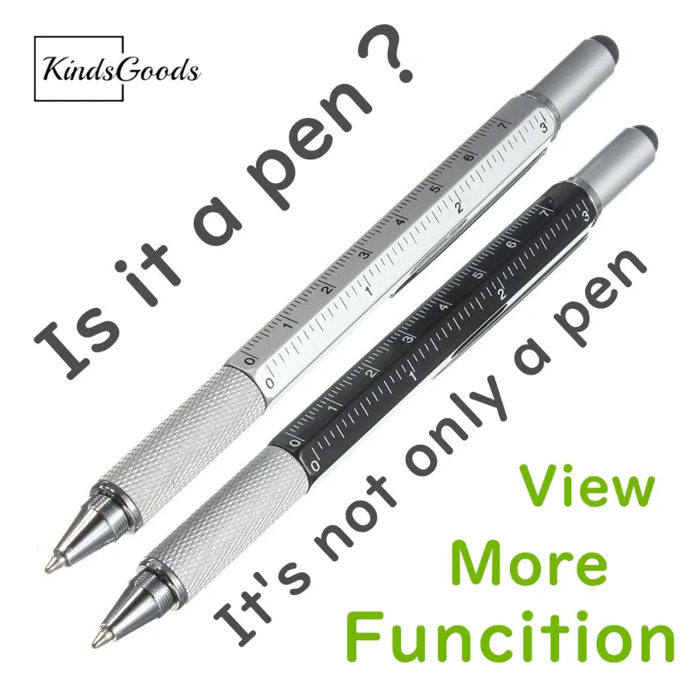 

Creative Multifunction Ball-point Pen Level + Caliper + Screwdriver Multi-function Capacitance Ballpoint Pen