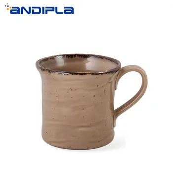 

345ml Vintage Japanese-style Ceramic Coarse Pottery Coffee Cup Lemon Fruit Juice Coffee Teacup Office Water Mug Retro Home Decor