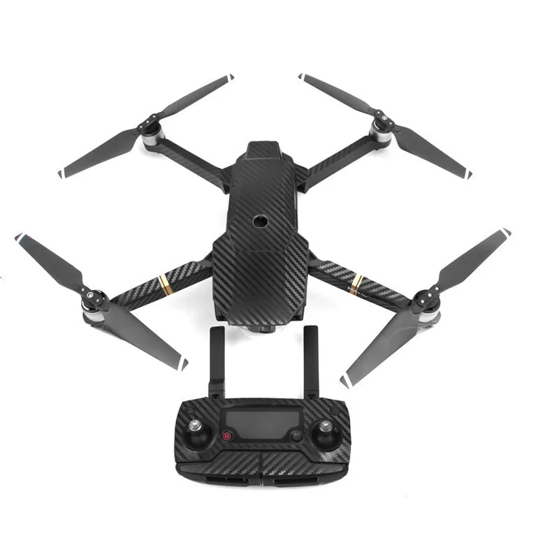 1 set Black Waterproof Carbon Decal Sticker Skin Wrap Skin for DJI Mavic Pro font b