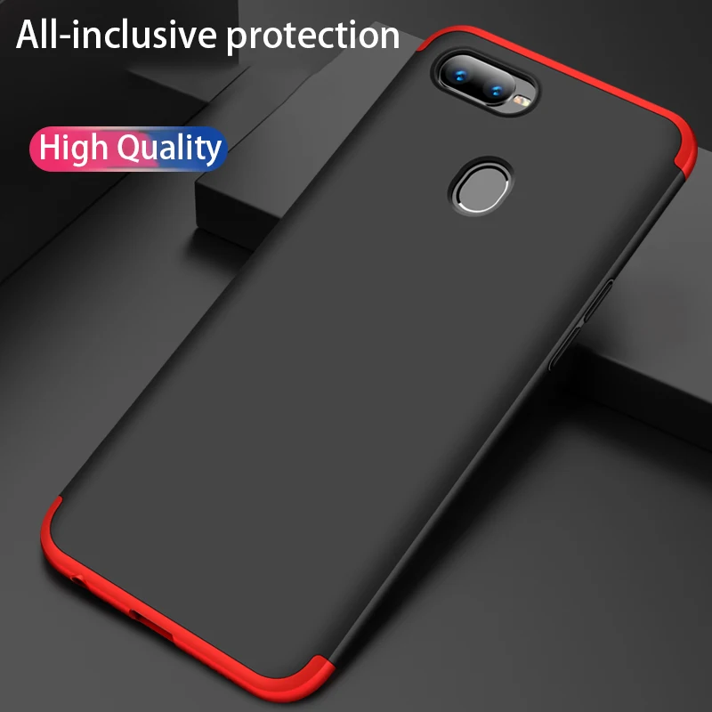 

3 in 1 Phone Case for OPPO F9 Pro R17 Realme 2 Pro Realme U1 K1 R15x A7x F9 Pro A7 Cover 360 Full Protection Fundas Cover Capa