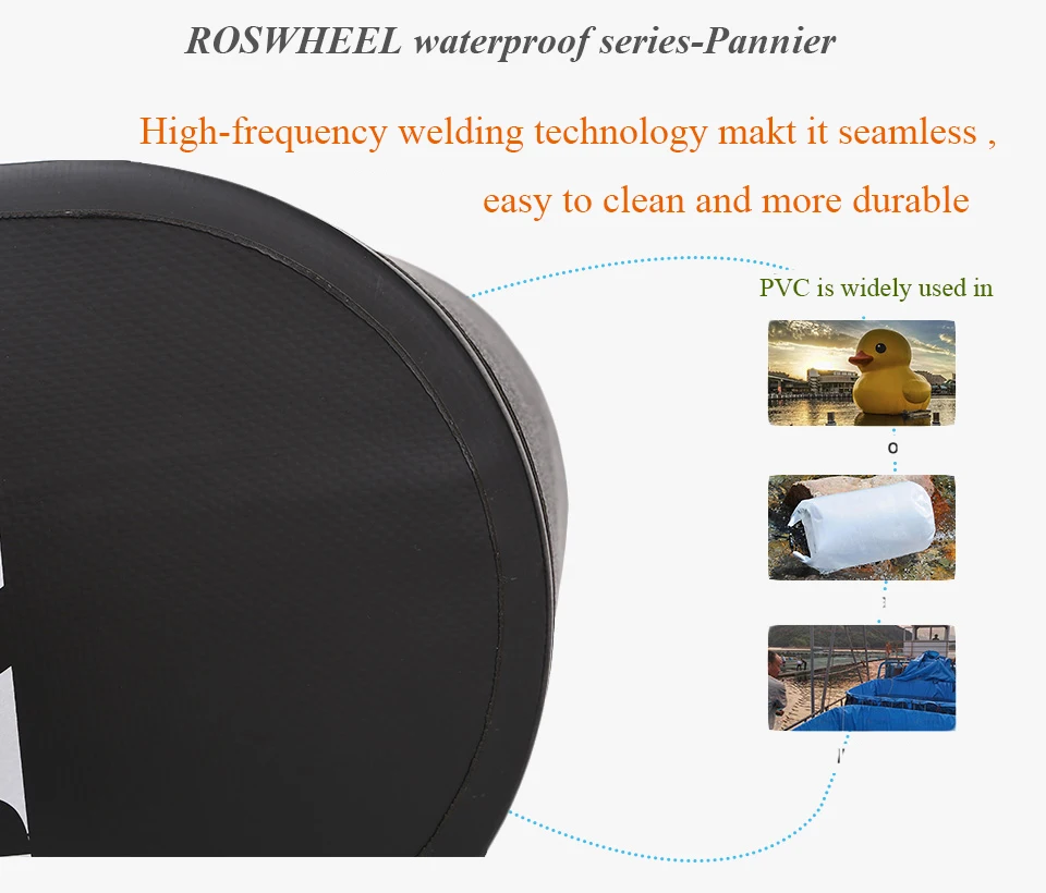 Perfect ROSHWEEL 2017 waterproof pannier bike trunk cargo bag rainproof rear bag 25L wholesale 4