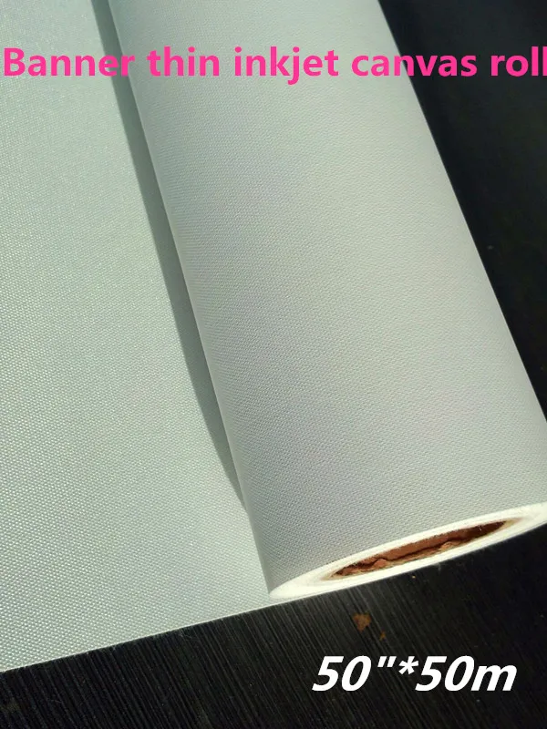 50"*50m Inkjet Print Matte Polyester Textile Banner Canvas Rolls ...