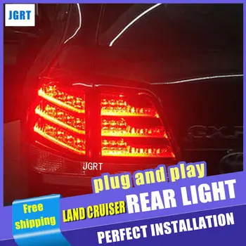 

Car Styling for Toyota Land Cruiser Taillight assembly 08-15 Land Cruiser LED Tail Light Rear Lamp DRL+Brake with hid kit 2pcs.