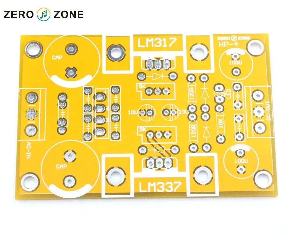 H P 4 (LM317/LM337) Регулируемый Регулятор Фильтра источник питания печатная