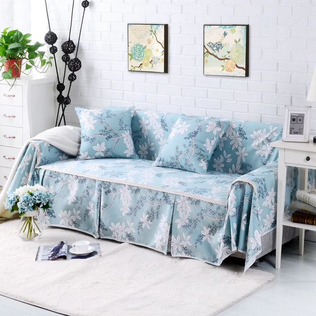 Sunnyrain Cotton Canvas Fl I Shaped Sofa Cover Sectional Sunnyrain Cotton Canvas Fl I Shaped Sofa Cover Sectional Covers Slipcover Couch Table Cloth