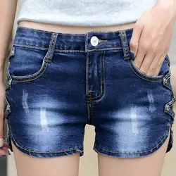 2018 весенние женские модные джинсы повседневные шорты на талии для женщин Haren пояс студенческие универсальные трендовые женские