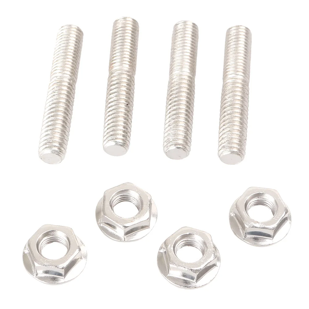 

4x Stainless Exhaust Port Studs with Nuts For Harley Dyna Sportster 1200 883 Super Glide Touring Electra Glide Road King etc
