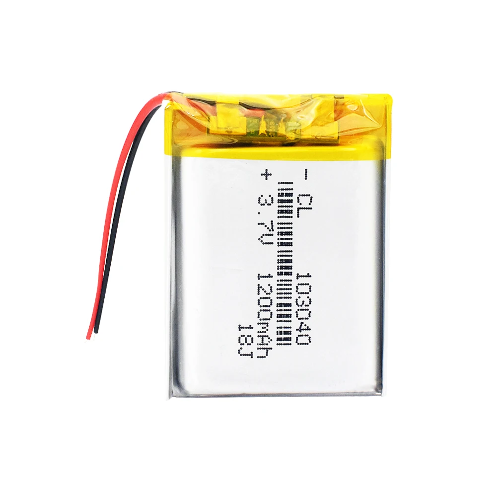 3,7 V 1200mAh 103040 Lipo аккумуляторная батарея для MP3 MP4 MP5 DVD BT динамик