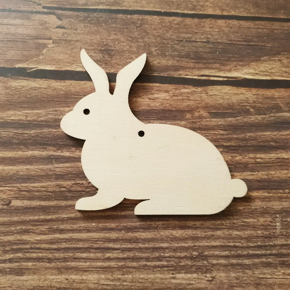 Rabbit Laser Cut Out Wood Shape Craft Supply \u2013 Woodcraft Cutout