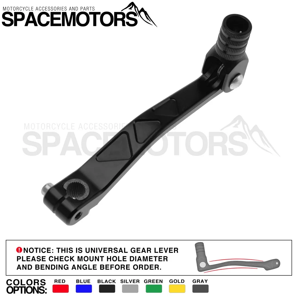 

Black CNC Aluminium motorcycle gear shifter lever dirt street stunt bike pitbike apollo bse orion cqr kayo t2 t4 irbis ttr 250