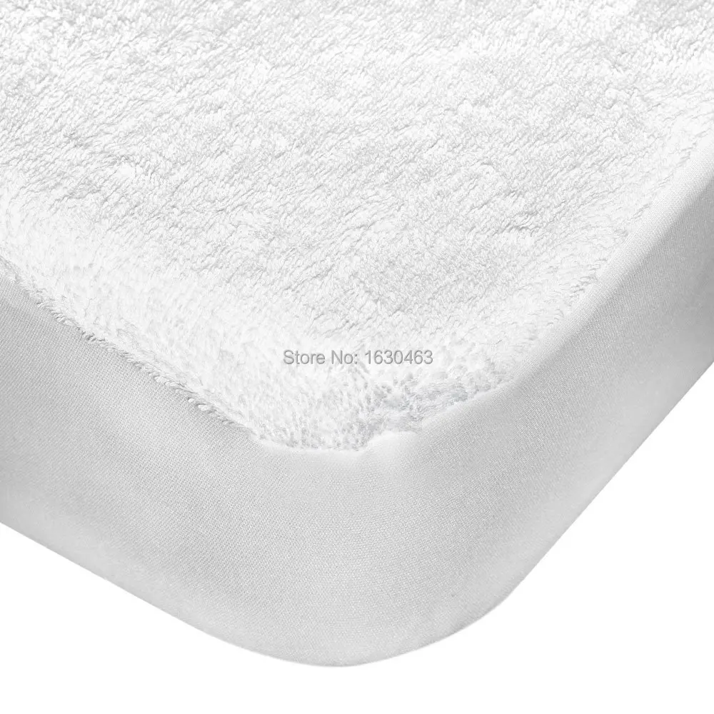 Murah 160X200 Katun Terry Mattress Sarung 100% Anti Air Mattress Pelindung Tempat Tidur Bug Tahan Debu Mite Mattress Alas Sarung untuk kasur