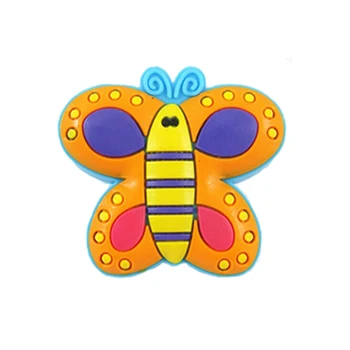 

8PCS Safe Rubber Drawer Knobs Colorful Butterfly Knobs for Children Kids Dresser Cabinet Decorative Kitchen Cupboard Handle Pull
